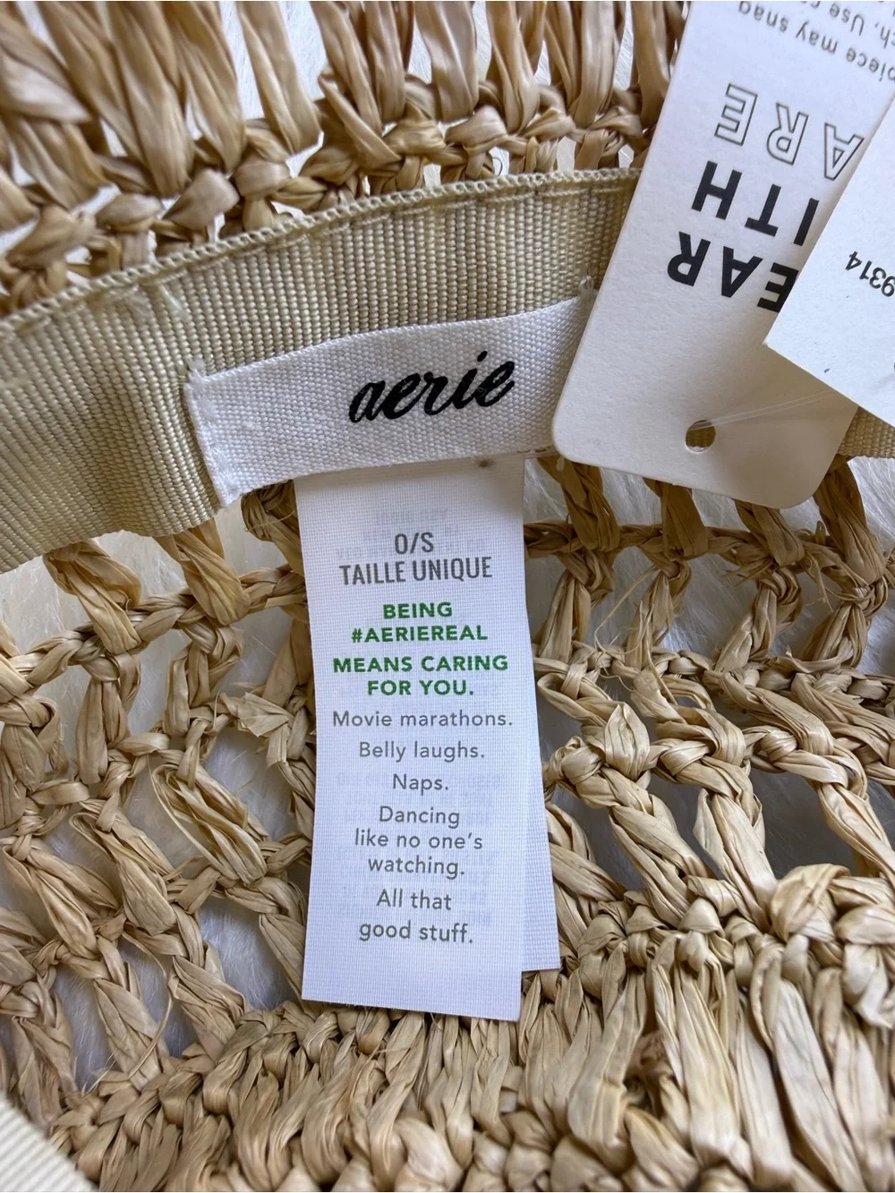 aerie Neutral Crochet Bucket Hat - Beige